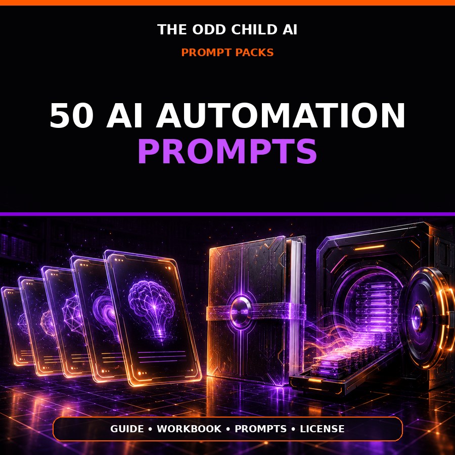 50 AI Automation Prompts digital download cover