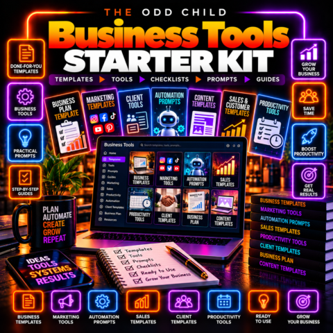 AI Business Automation Kit – Business Tools Starter Kit with 30 workflow blueprints and 50 AI prompts