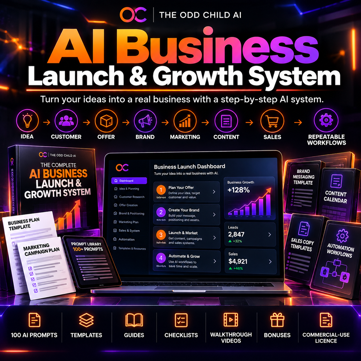 AI prompts for small business cash flow - related business planning toolkit cover
