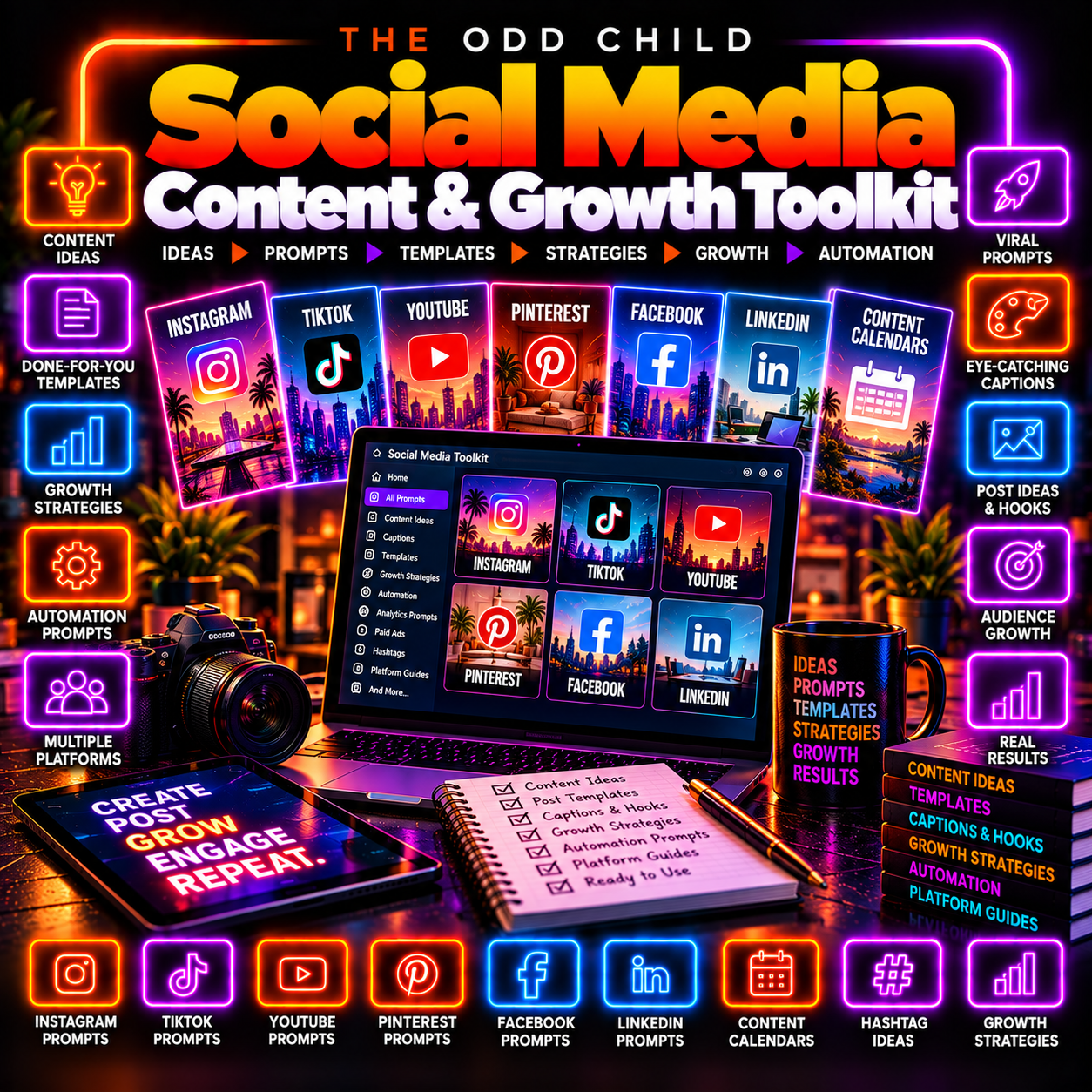 Social Media Content & Growth Toolkit cover