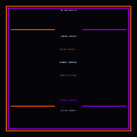 Content Creator Digital Toolkit - Planner, Workbook, Hooks & CTA Pack digital product cover