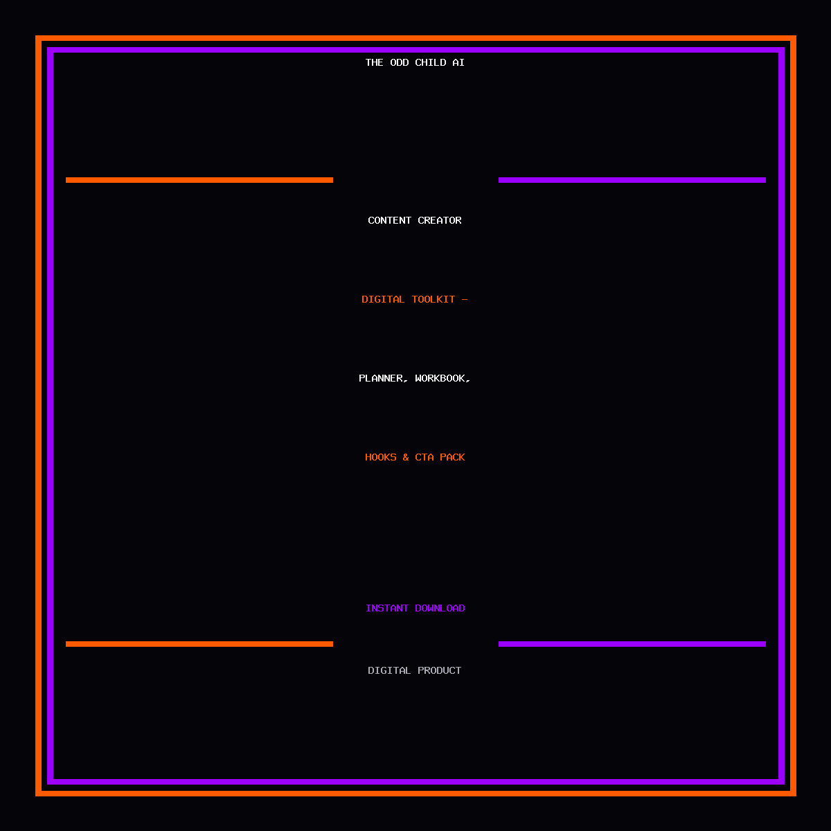 Content Creator Digital Toolkit - Planner, Workbook, Hooks & CTA Pack digital product cover